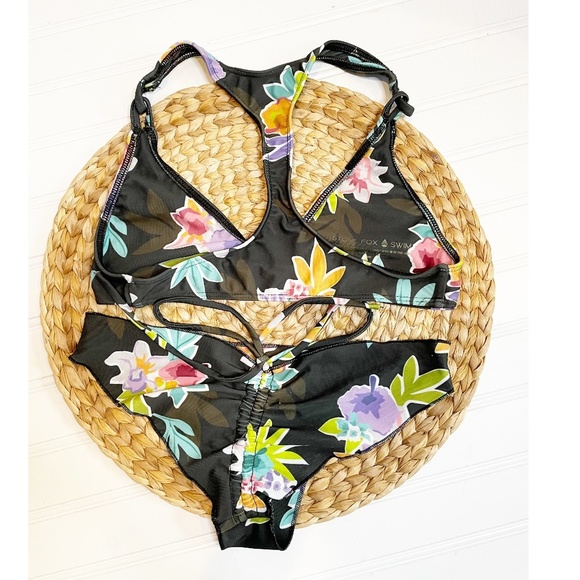 Stone Fox Swim Racer Back Cheeky Floral Bikini - Picture 2 of 4